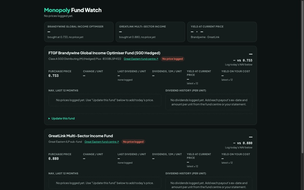 Monopoly Fund Watch site screenshot