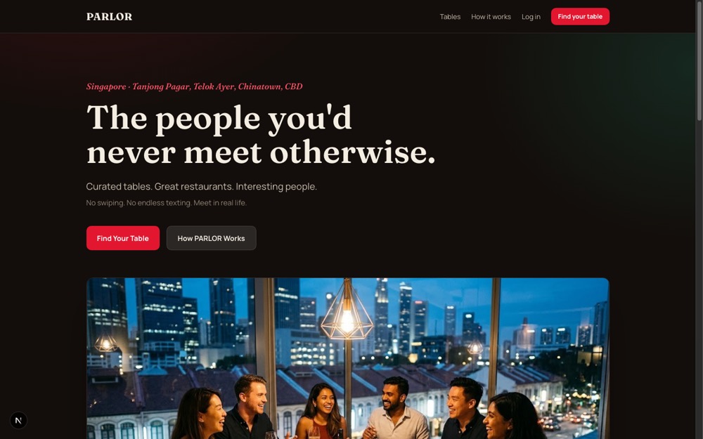 PARLOR site screenshot